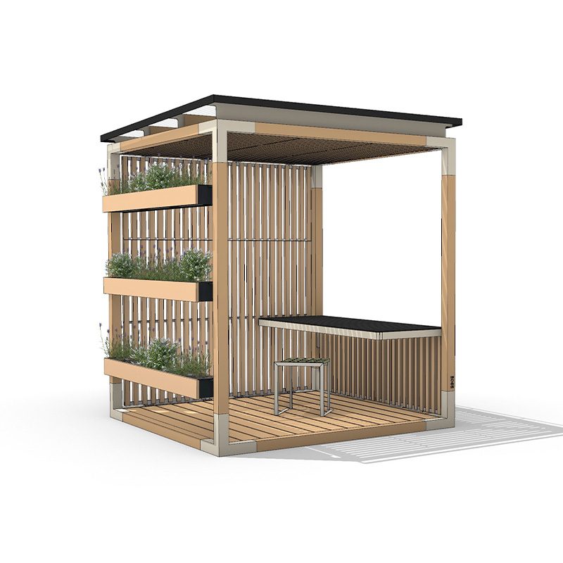 Uteplats Kontor med Bord och Sittpall
