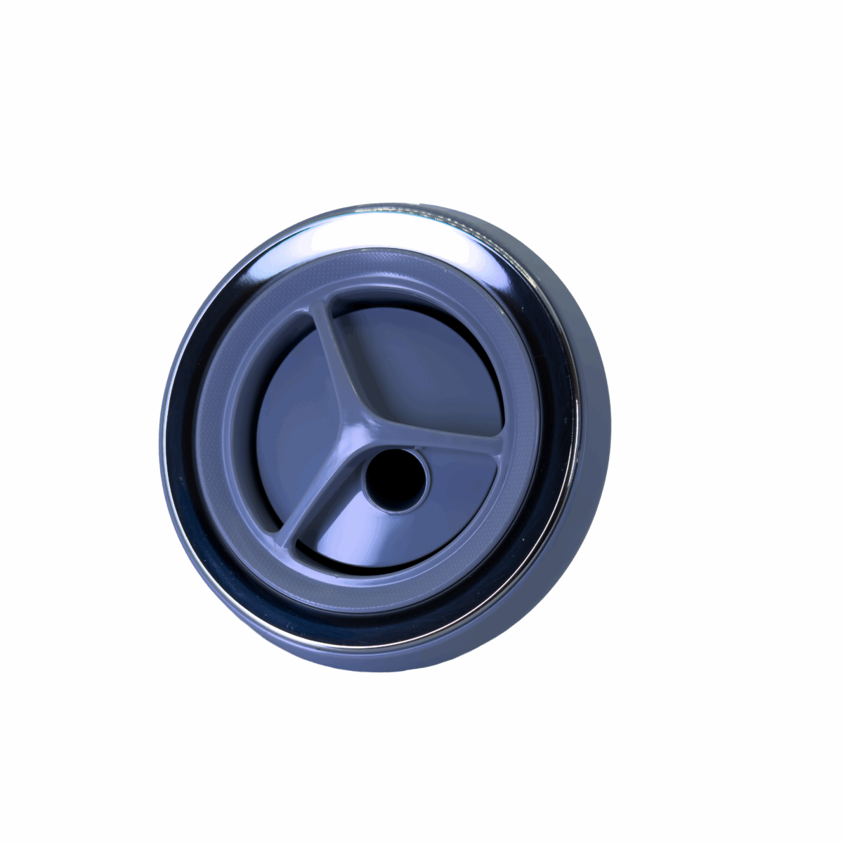 Jetmunstycke Roterande singel krom/grå 127mm