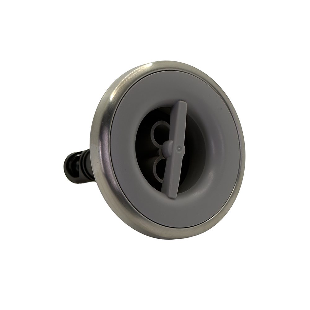 Jetmunstycke roterande dubbel krom/grå 75 mm