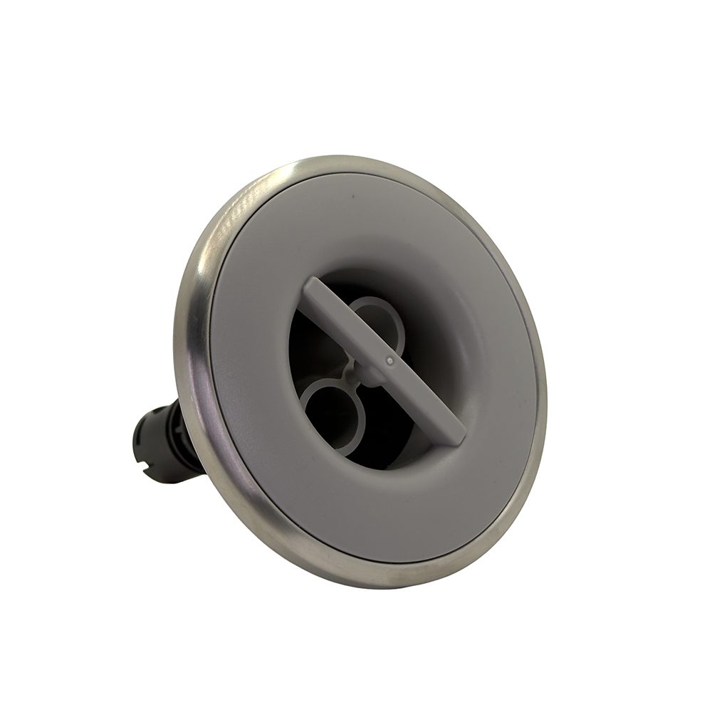 Jetmunstycke roterande dubbel krom/grå 100mm