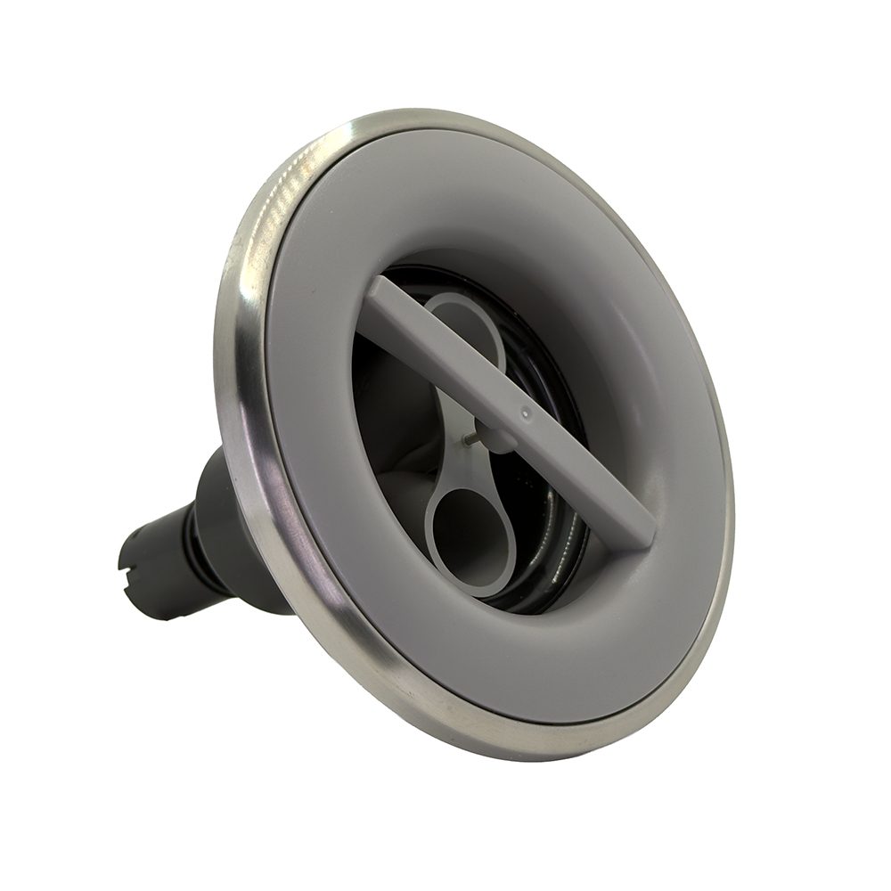 Jetmunstycke roterande dubbel krom/grå 127 mm