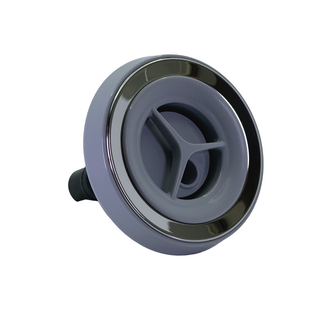 Jetmunstycke Roterande singel krom/grå 100 mm